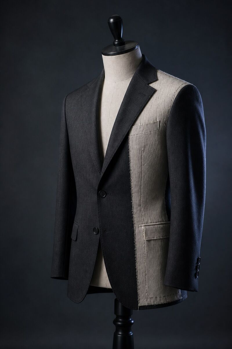 Wool-blend tailored blazer on a mannequin